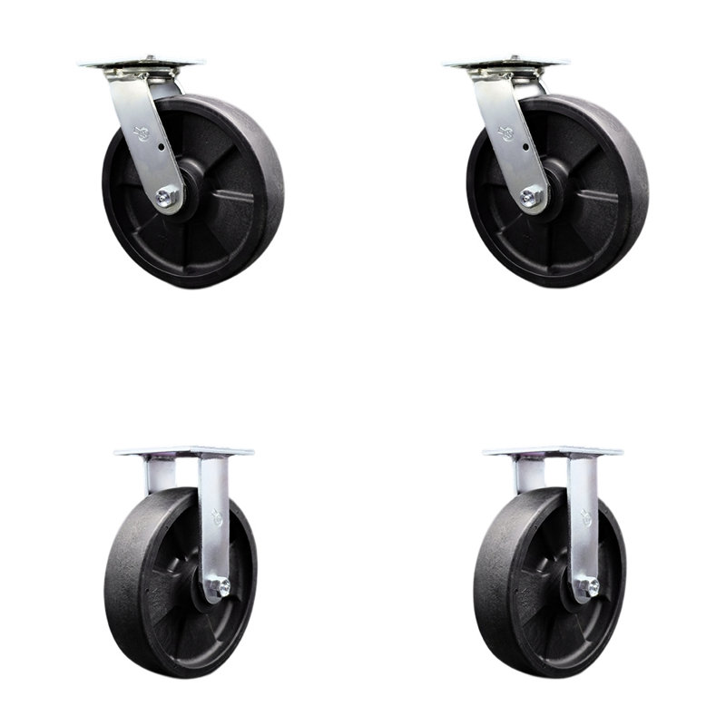 4 Piece Glass Filled Nylon Caster Set