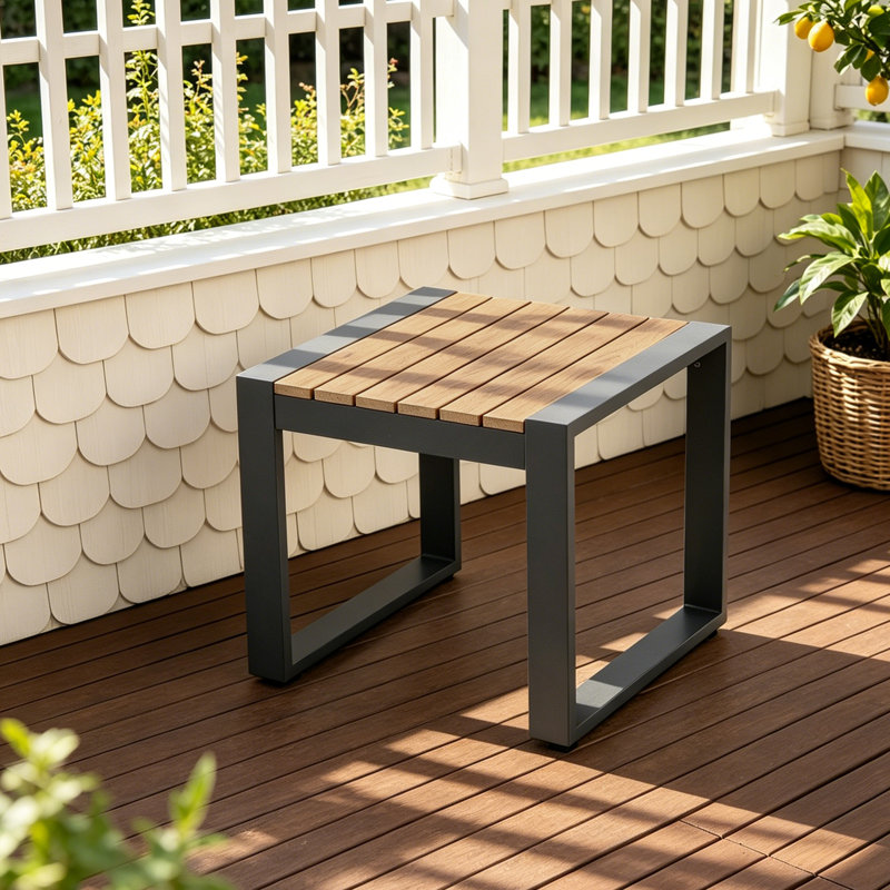 Table de bout Woodbine, Brun, Noir