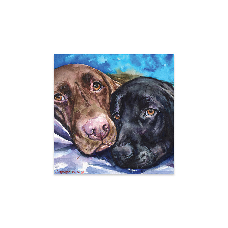 " Labs " by George Dyachenko, 24" H x 24" W x 0.25" D