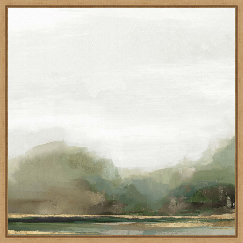 «Misty Landscape at Dawn» par PI Studio, reproduction d'art sur toile encadrée, 22 X 22