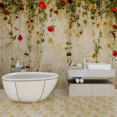Jardin suspendu romantique - murale florale de vigne
