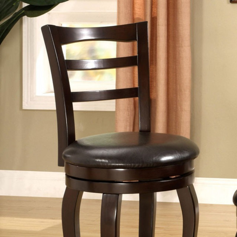 Tabouret de bar pivotant & Suzie, Espresso, Tabouret de comptoir (assise de 24 po de hauteur)