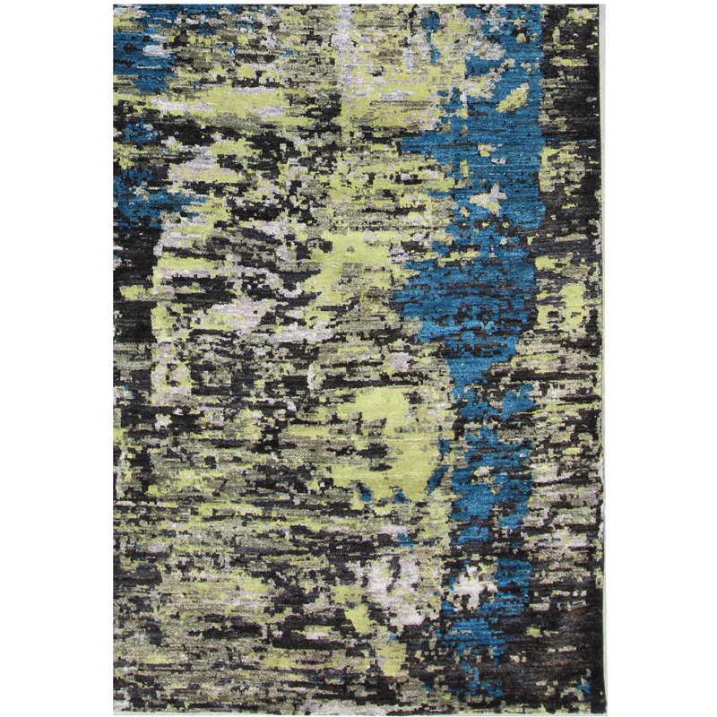 Geometric Hand Knotted 150cm X 207cm Area Rug