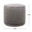 Shimon Cylinder Pouf,  Pewter Gray