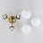 3 - Light Modern Sputnik Glass Globe Semi Flush Mount-2016887275