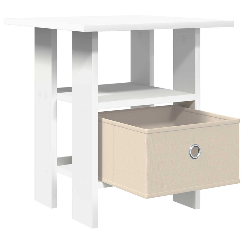 41cm W Composite Bedside Table, White