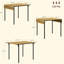 Table à petits espaces peu encombrante, abattant rabattable en noyer pour 2 à 4 salles à manger