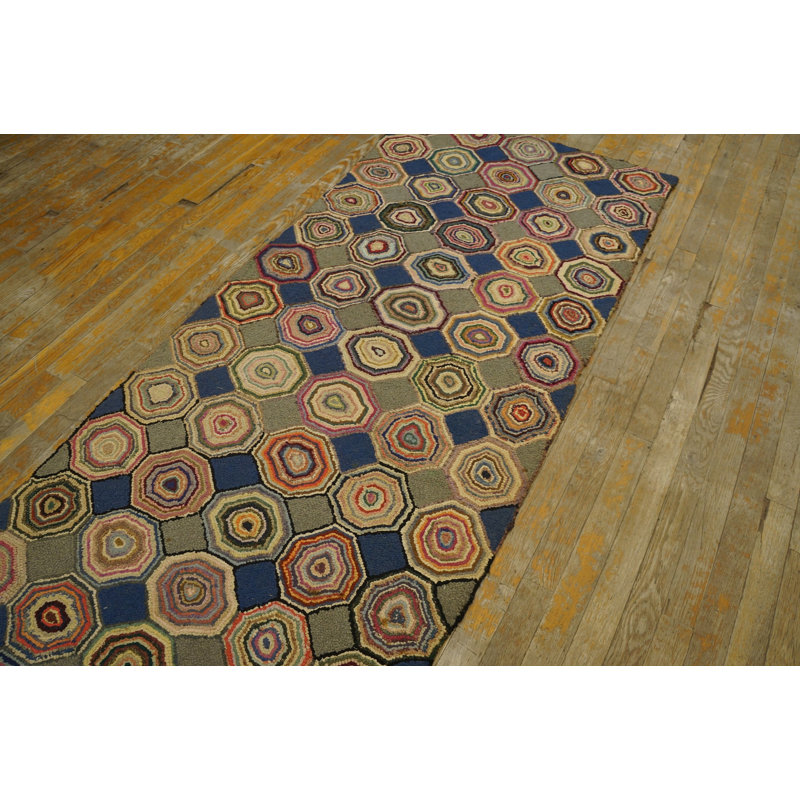 Wool Geometric Area Rug in Multicolored
