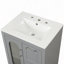 Meuble-lavabo 24 po avec lavabo, meuble-lavabo avec deux tiroirs et porte, tablette réglable, bois massif et panneau de fibres à densité moyenne-120330013