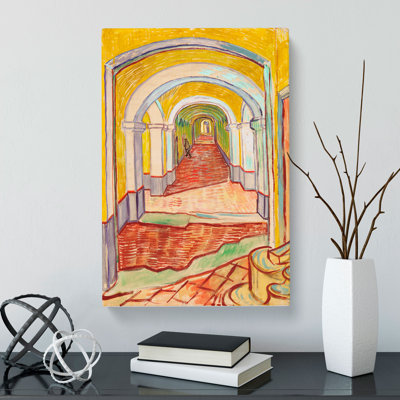 Corridor in the Asylum by Vincent Van Gogh - Wrapped Canvas