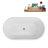 54" Streamline Soaking Freestanding Tub and Tray With Internal Drain-112235368