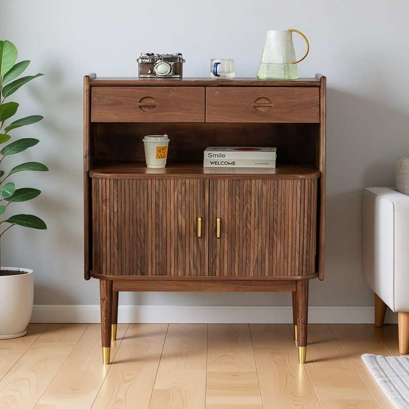 Commode décorative en bois massif rétro, 46.06" H x 39.37" W x 16.53" D