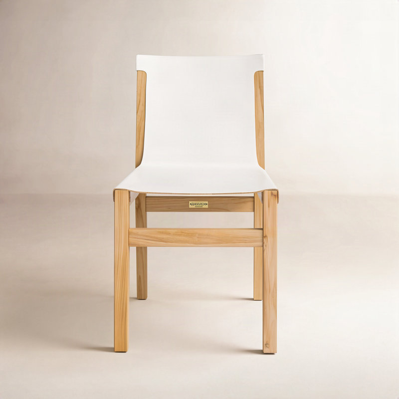 Cambell Dining Chair, White Faux Leather