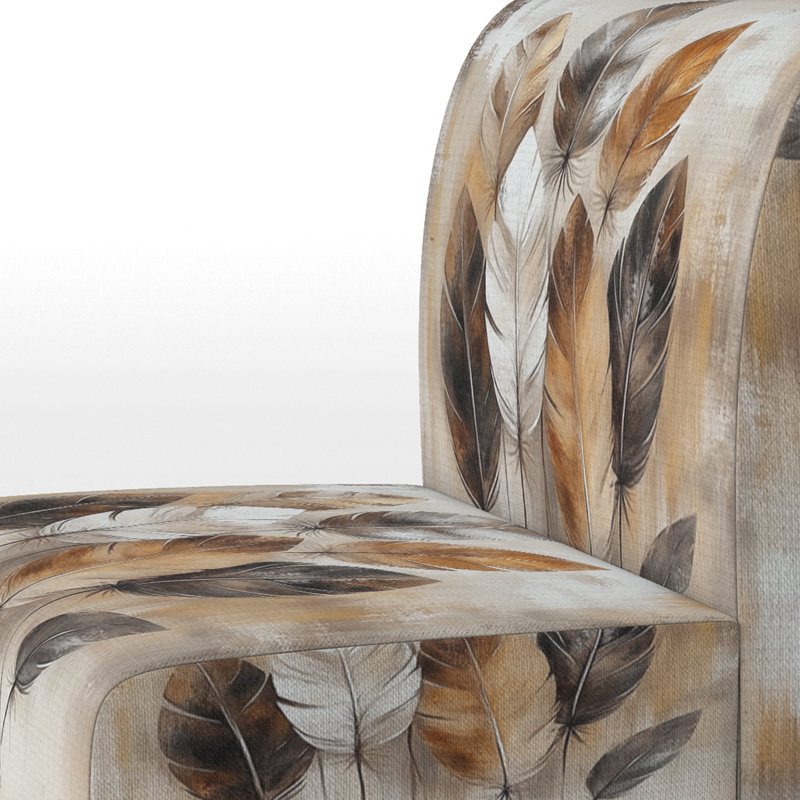 Fauteuil de chambre Boho Feather, Pantoufle sans accoudoirs