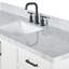 Meuble-lavabo rectangulaire simple 67 po avec comptoir en marbre de Carrare italien Ariel Kelly-105988685