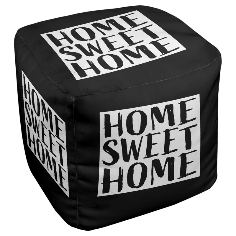 Repose-pieds à cubes wyoming the home, Noir