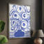 «Blue Brush Flowers I», reproduction encadrée - bois massif-308023175