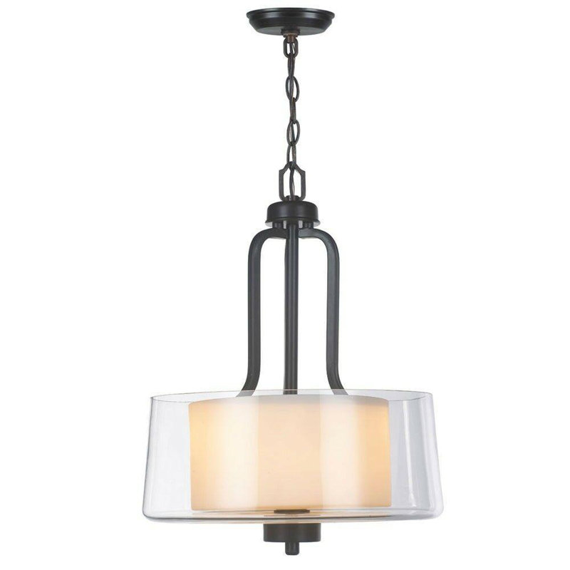 Luminaire suspendu en verre 2 lumières Red Barrel Studio® Renee Ii