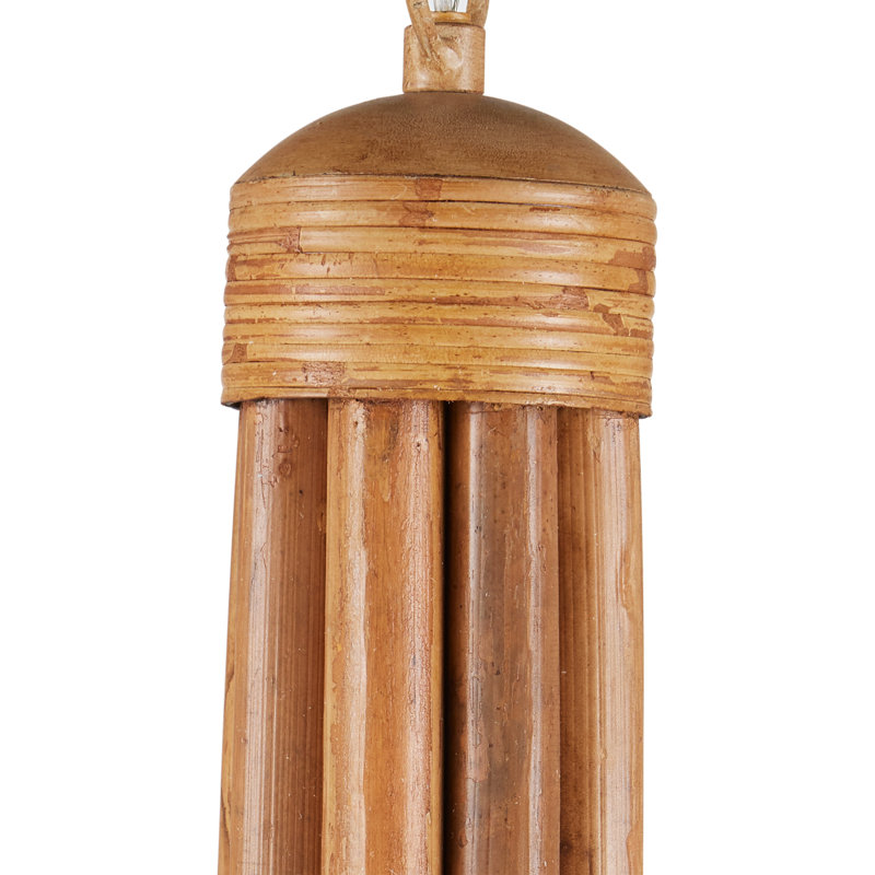 Samsara 12 - Light Wrought Iron/Rattan Chandelier