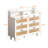 43.31"6-Drawers Rattan Storage Cabinet Rattan Drawer With LED Lights And Power Outlet