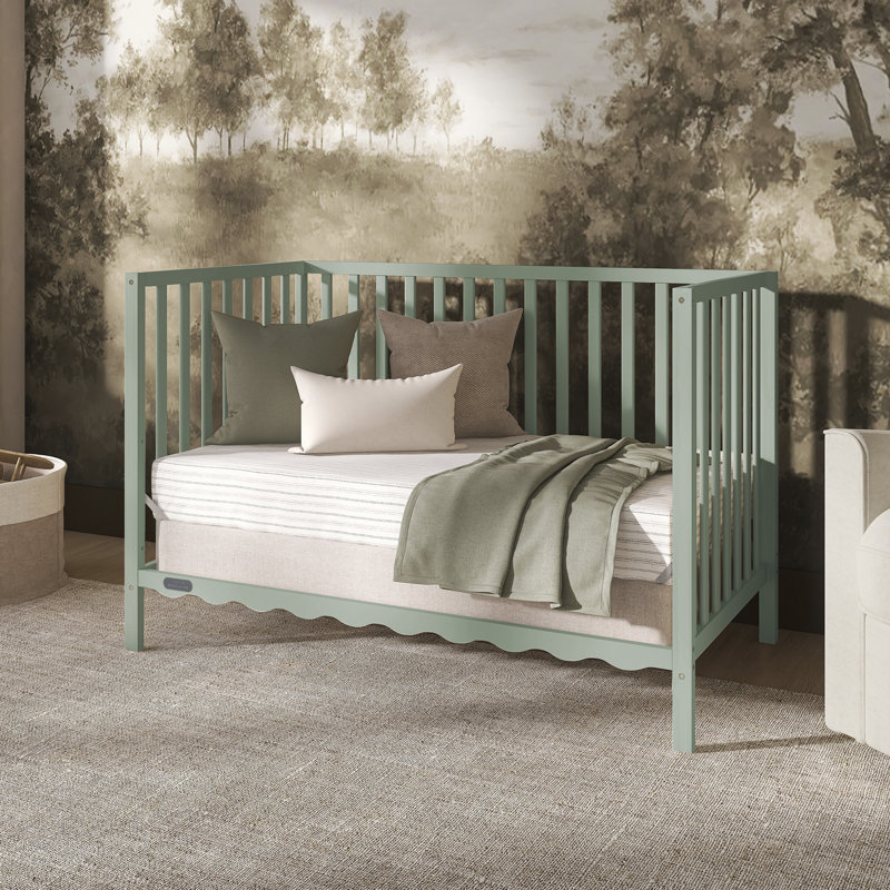 Lit de bébé convertible 5 en 1 Dream On Me Synergy Wave, Sage Green