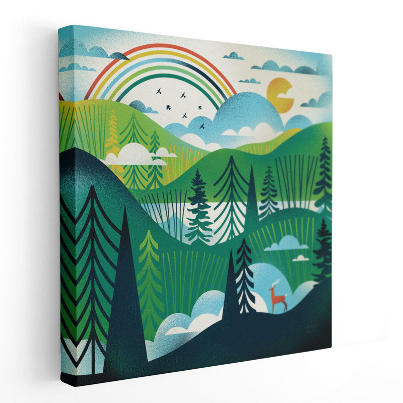 Green Hills - reproduction d'art sur toile, H 30 po x l 30 po
