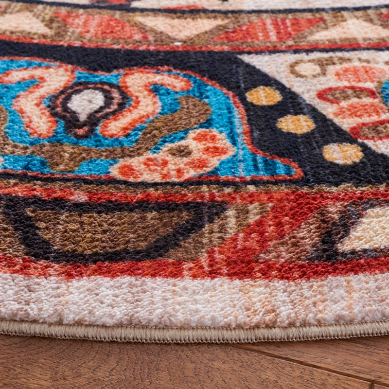 Tapis oriental bleu / beige Manado, Rectangle 4 pi 5 po x 6 pi