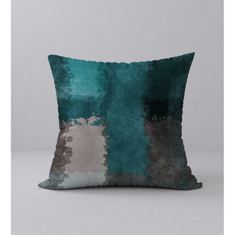 Abstract Reversible Throw Pillow, 18" x 18"