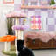 35.4'' Three Flower Cat Tree with Cat Scratching Posts, Flower-shaped Cat Tower for Indoors, Modern Cat Shelves for Large Cats