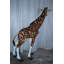 Statue sculpture de girafe en aluminium grandeur nature 65 po x 16 po x H 83 po
