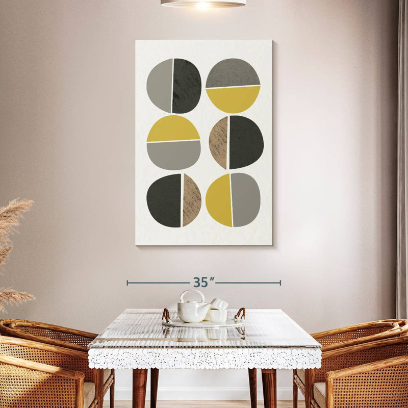 Avery Mid Century Abstract Circles II, 48" H x 32" W