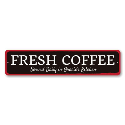 Plaque en aluminium Fresh Coffee