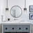 Levona 1-Light Kitchen Island Pendant, Hand-Blown Gradient Grey Water Glass, Height Adjustable-1359453733-1352255196