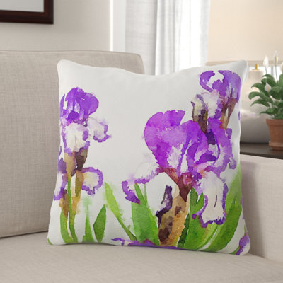  Housse et insert de coussin d'extérieur carré Fleurs
