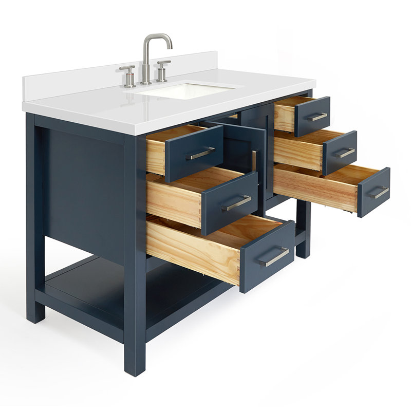 Magnolia Bath Vanity Rectangular Basin S049SWQ, Midnight Blue, Rectangular