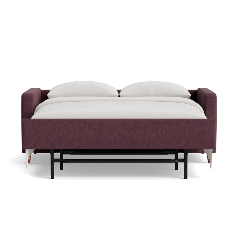 MCM Sofa Bed, Performance Weave - Aubergine