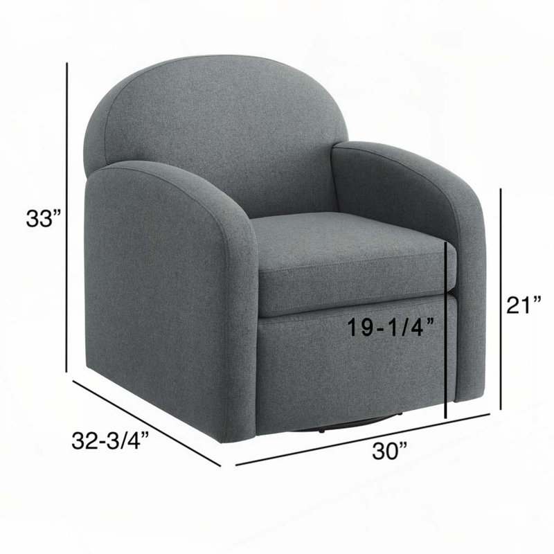 Fauteuil d'appoint pivotant, Gris