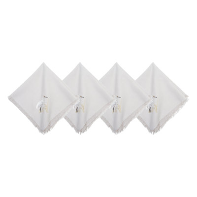White Egret Napkins Set of 4