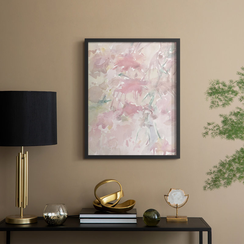 «Shadow From the Hanging Basket II», reproduction encadrée - bois massif, H 15 po x l 12 po, Noir, noir, noir, noir