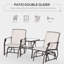 Outsunny Outdoor Glider Chairs With Coffee Table