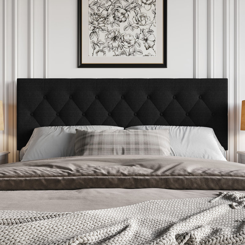 Tête de lit tapissier Gunnison, Black, Queen