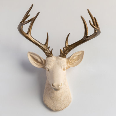 Large Deer Head Faux Taxidermy Wall Décor
