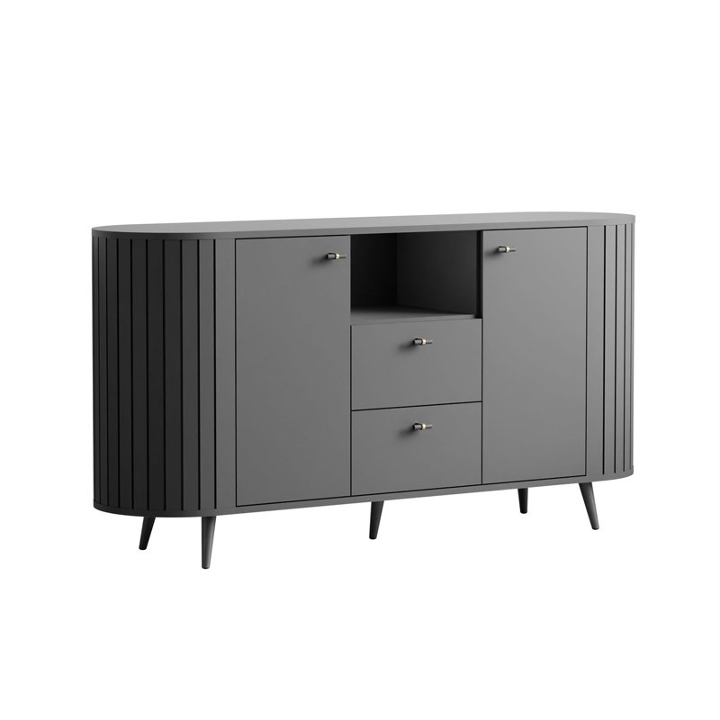 150cm Sideboard, Black/Black