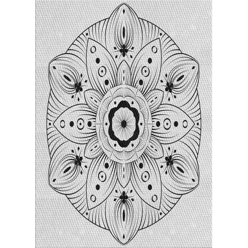 Tapis de zone gris en laine touffeté à la main Lorri