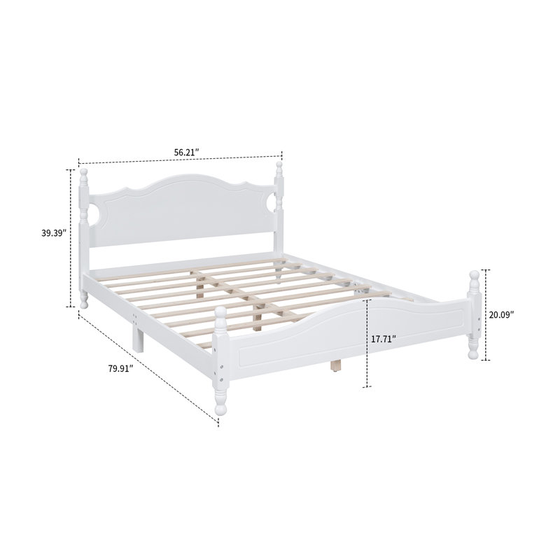 Lit plateforme Rainhold, Blanc