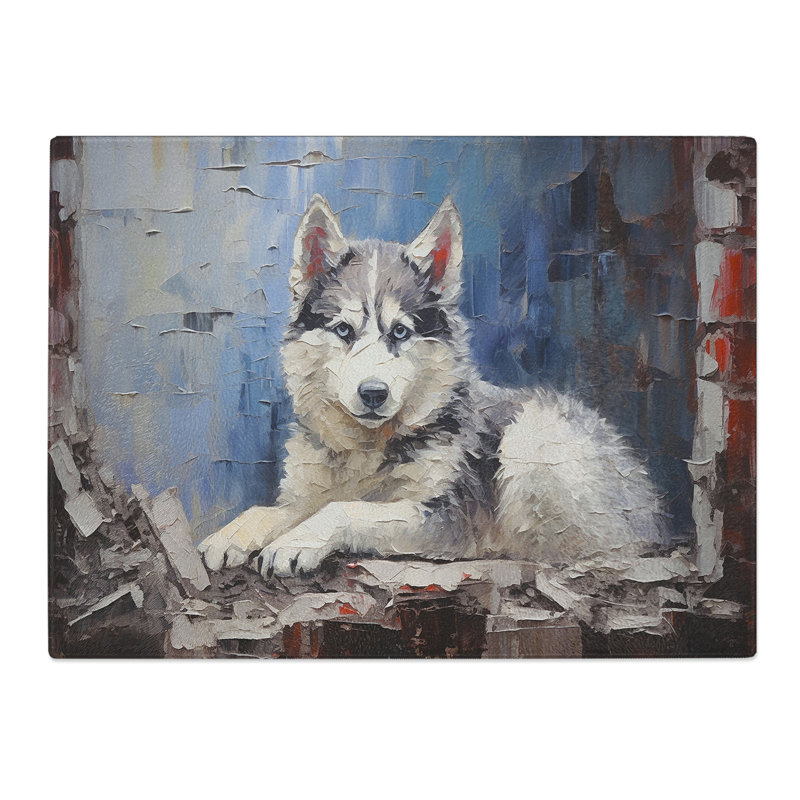 Husky Hard Edge  Glass Chopping Board
