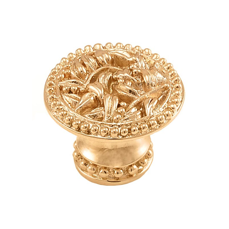 San Michele Mushroom Knob, Polished Gold, Small