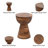Baelyn Wood End Table, Round Side Table with Tapered Base, Brown Accent Table, For Home, Office, Bedroom, or Living Room, 24"