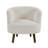 Modern Upholstered Armchair and Ottoman Set with Tapered Wood Legs, Ivory – Diana by Pipp & Liv-1765028846