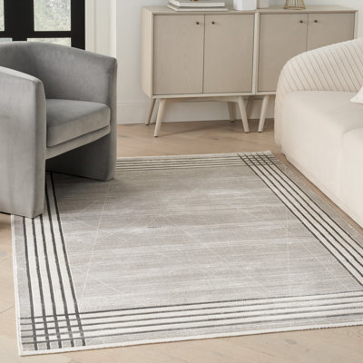 Tapis gris argenté Asdulah